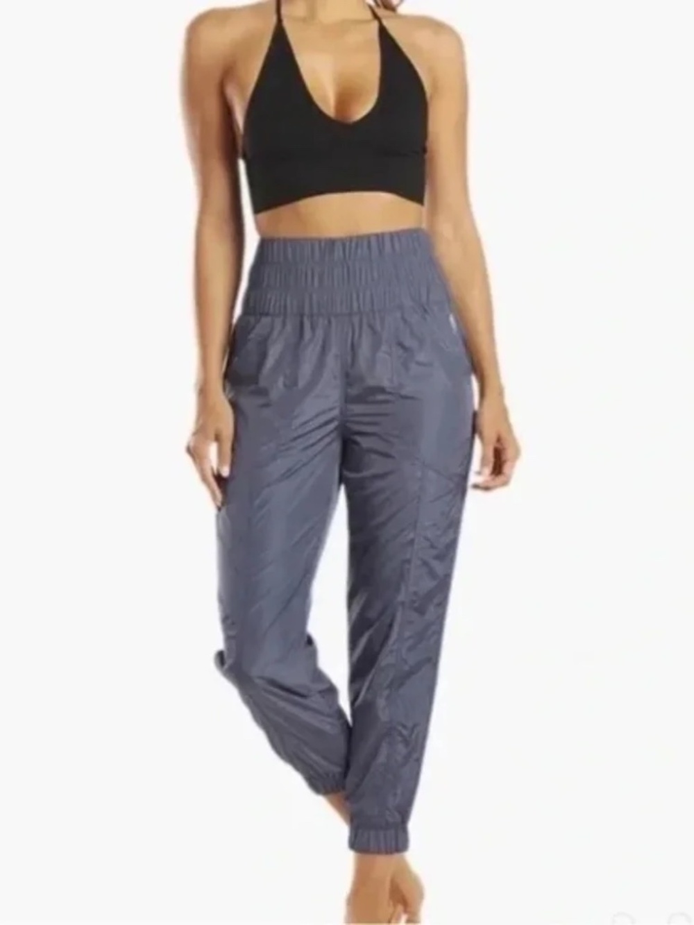 Free People Movement The Way Home Jogger Pants High Rise Deep Sea Purple Small